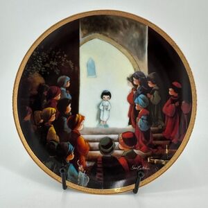 Vintage Precious Moments Jesus in‎ the Temple Plate Hamilton 7.5" Sam Butcher